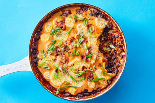 Cheesy Tamale Pie with Readymade Chicken