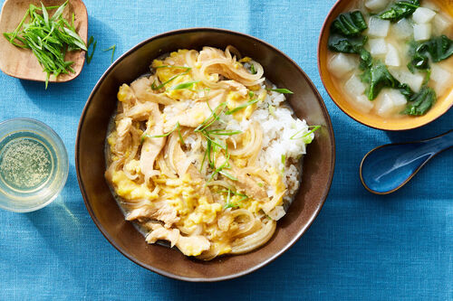 Chicken Oyakodon & Miso Soup