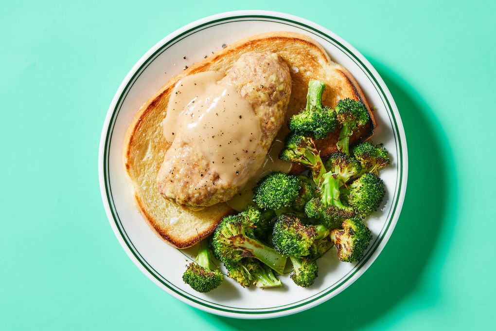 Honey-Sesame Turkey Meatloaves with Broccolini