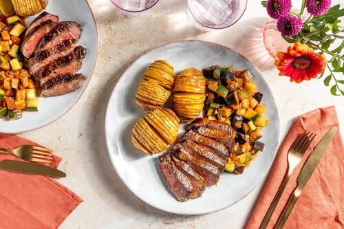 Bio-Rindersteak mit Ratatouille