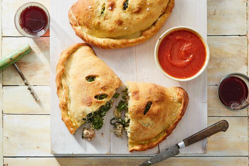 Ground Pork & Broccoli Rabe Calzone