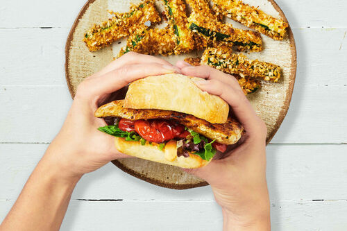 Chicken and Roast Capsicum Burger