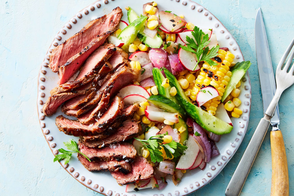 Sweet Corn, Arugula and Red Onion Salad - mysavoryspoon