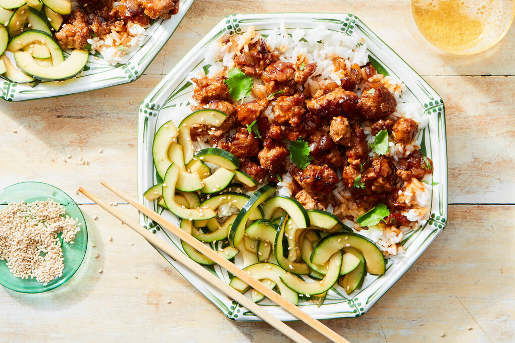 Ground Chicken Rice Bowl