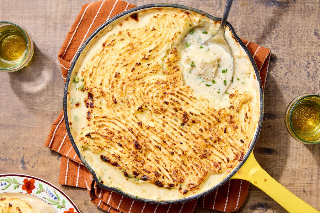 Cast Iron Cod Potatoes and Onions - What the Forks for Dinner?