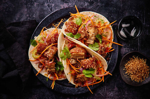 Pork Belly and Adobo Sauce Tacos
