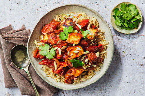 Fast Haloumi and Capsicum Jalfrezi