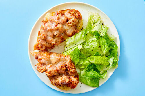 Open-Faced Turkey Parm Sloppy Joe