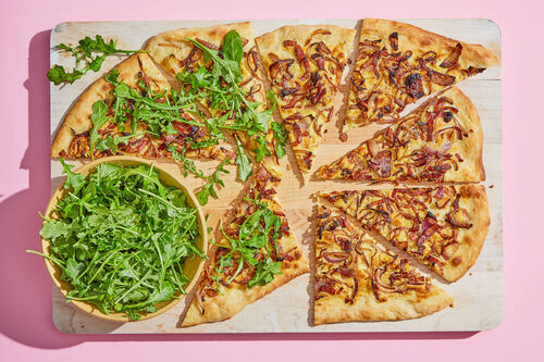 Bacon & Onion White Pizza