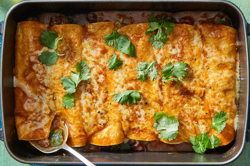 Cheesy Enchiladas with Readymade Chicken