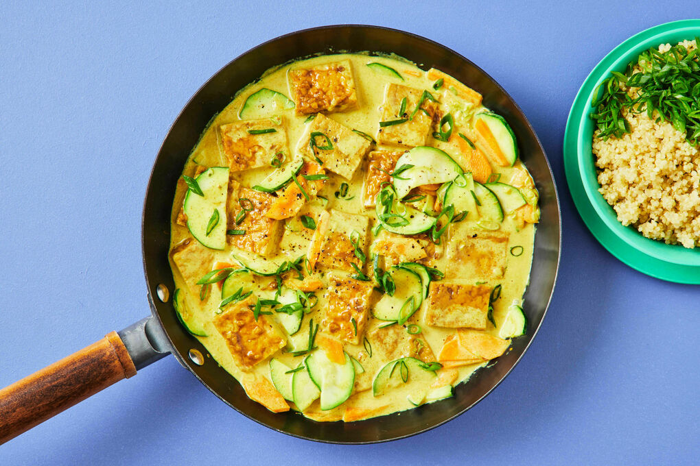 Balanced Malaysian Tofu Curry with Quinoa and Spring Onion