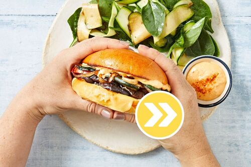 Melty Haloumi-Vego Cheeseburger