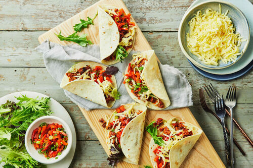 Cheesy Beef Mince Tacos