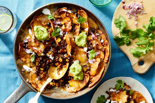Cheesy Braised Beef Chilaquiles