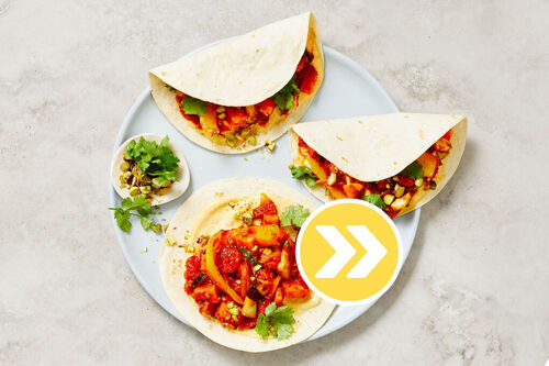 Spicy Chipotle Chicken and Veggie Tacos