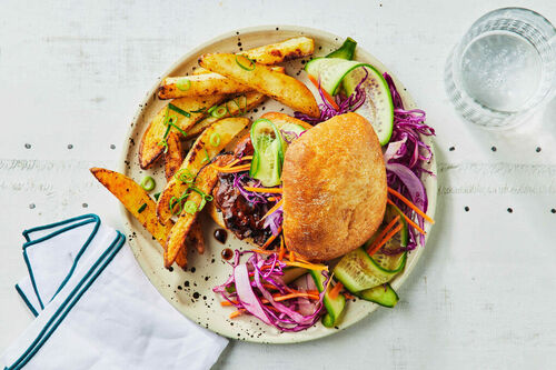 Sticky Char Siu Pork Burgers