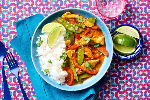 Fast! Thai Red Curry Chicken with Veggies