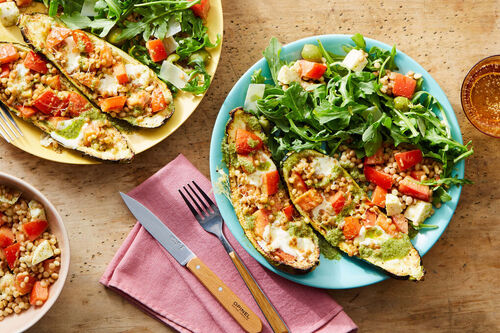 Caprese Zucchini & Quinoa Boats