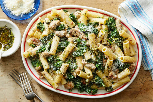 Creamy Sausage & Kale Pasta