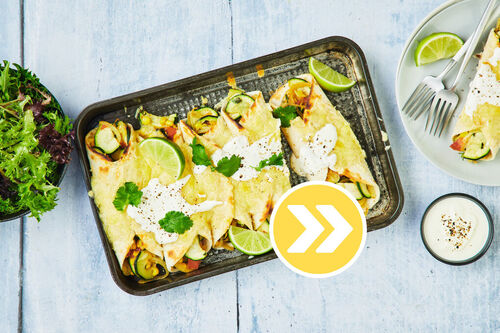 Cheesy Beef and Vegetable Enchiladas