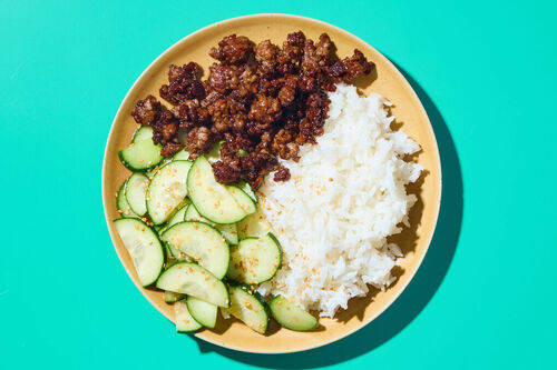Teriyaki Ground Turkey with Coconut Rice