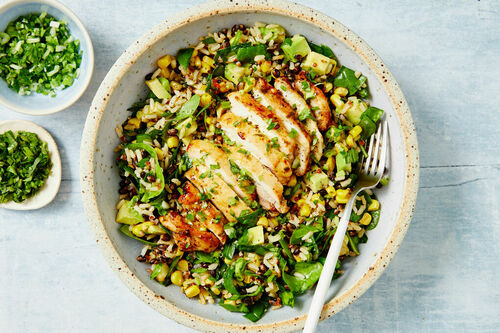 Nutritious Spicy Chicken Grain Bowl