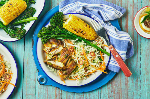 BBQ Turmeric Chicken and Slaw