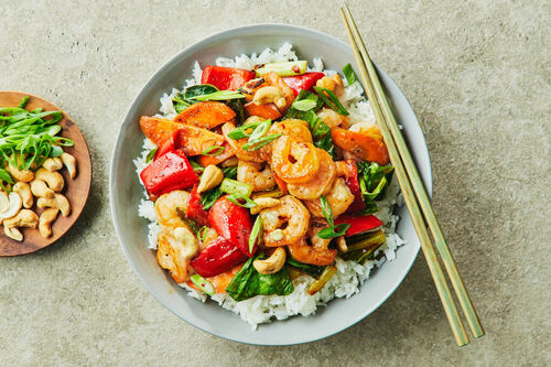 Fast Chilli Kung Pao Prawns