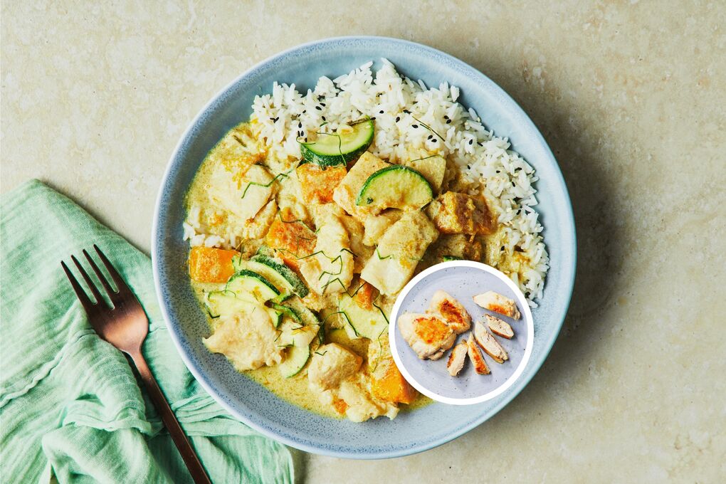 Spicy green chicken curry online