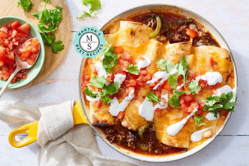 Martha's Best Chorizo Chili Turkey Enchiladas