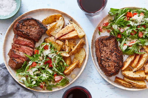 Marinated Steak with Roasted Broccoli