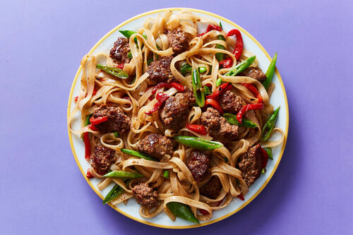 Braised Beef & Rice Noodle Stir-Fry