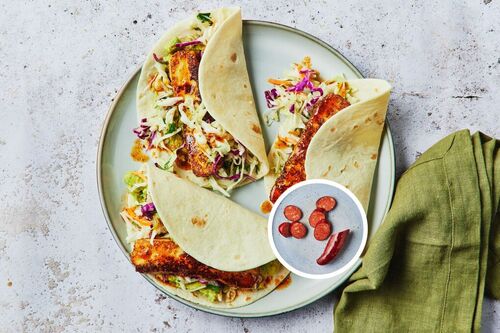 Fast Weeknight Chorizo and Haloumi Tacos
