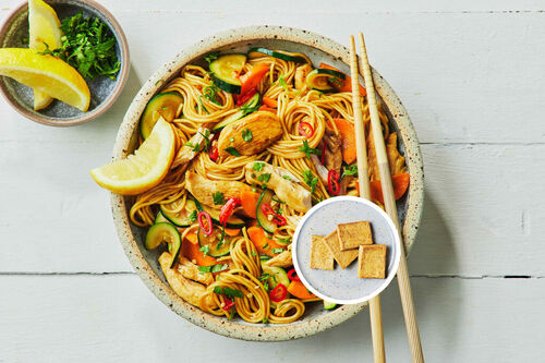 Tofu and Sweet Soy Noodles