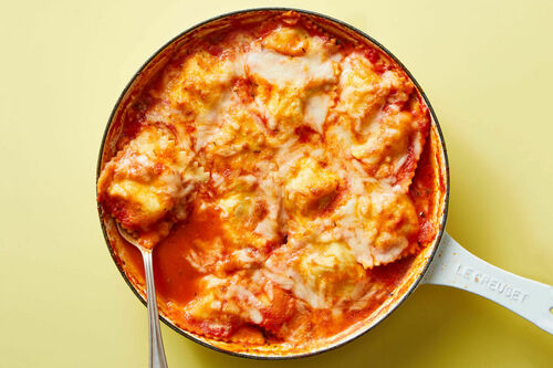 No Chop! Gluten-Free Ravioli "Lasagna"