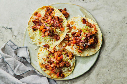 Sticky Pork and Pineapple Tostadas