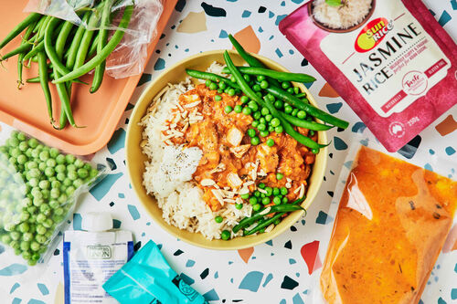 Butter Chicken Curry and Mixed Greens