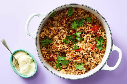 Cajun Dirty Rice with Impossible Ground
