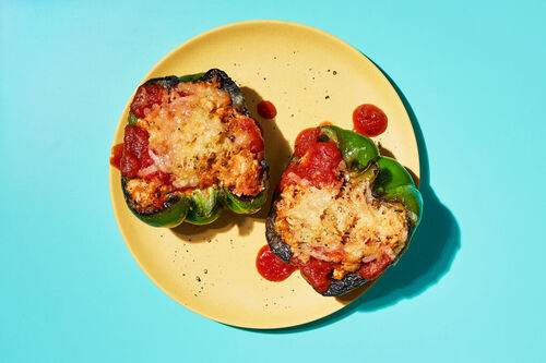 Turkey Parm Stuffed Peppers