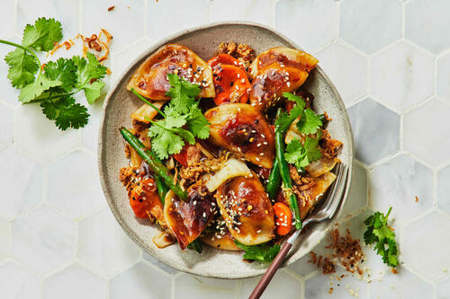 10-Min Szechuan Pork Pot Stickers
