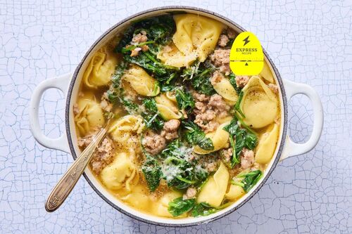 Express Recipe! Sausage & Tortelloni Soup
