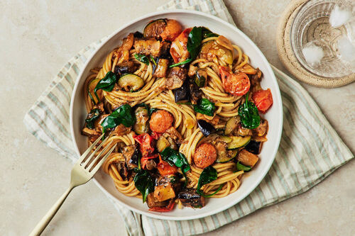 Eggplant Miso Spaghetti