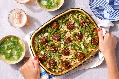 Teriyaki Meatballs & Green Beans
