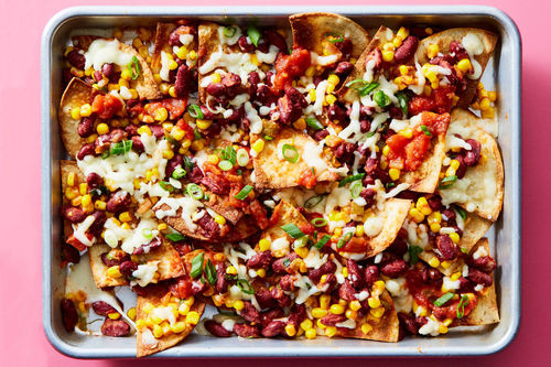 Appy Hour! Vegetarian Corn & Bean Nachos