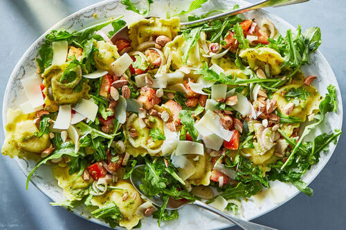 Burrata Ravioli with Readymade Chicken Cutlet