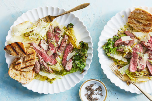 Grilled Beef Tenderloin & Romaine Salad