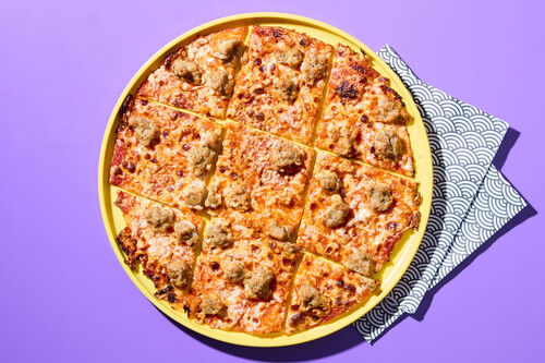 Chicken Sausage Tortilla Pizza