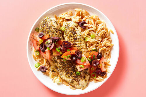Low-Carb Brown Butter-Za'atar Salmon & Orzo