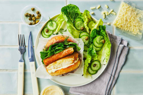Crumbed Fish Burgers with Aioli