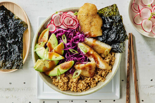 Crunchy Fish Katsu Rice Bowls